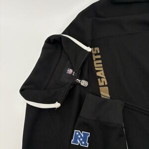 Pro Line New Orleans Saints‎ NFL Men's Full Zip Jacket Black Ribbed XLarge